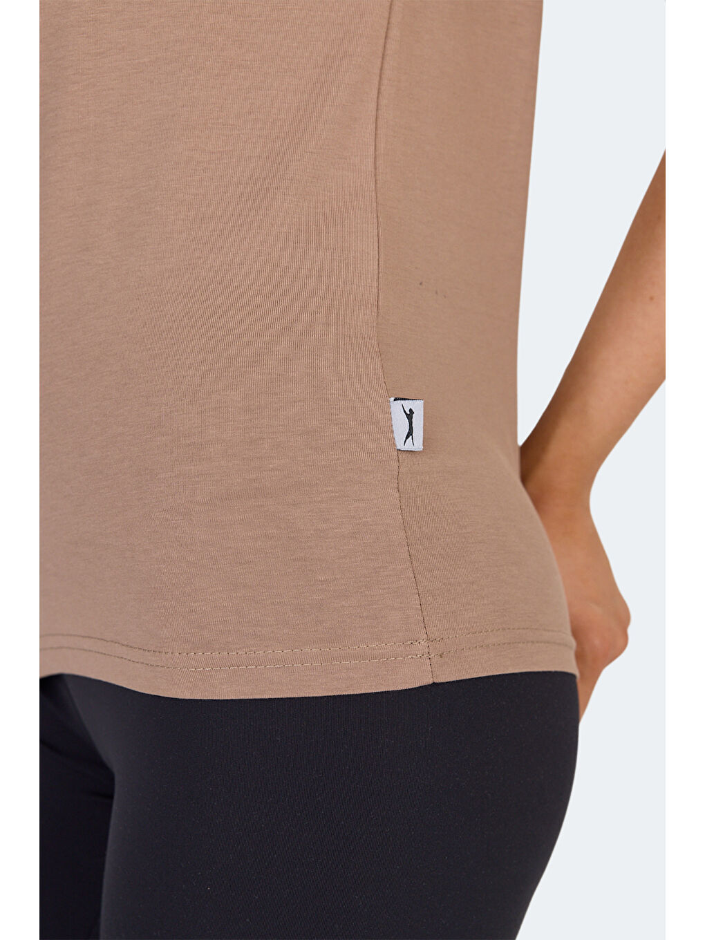 Karışık VITYA 3 lü Set Kadın Beyaz - Siyah - Vizon Tişört-5