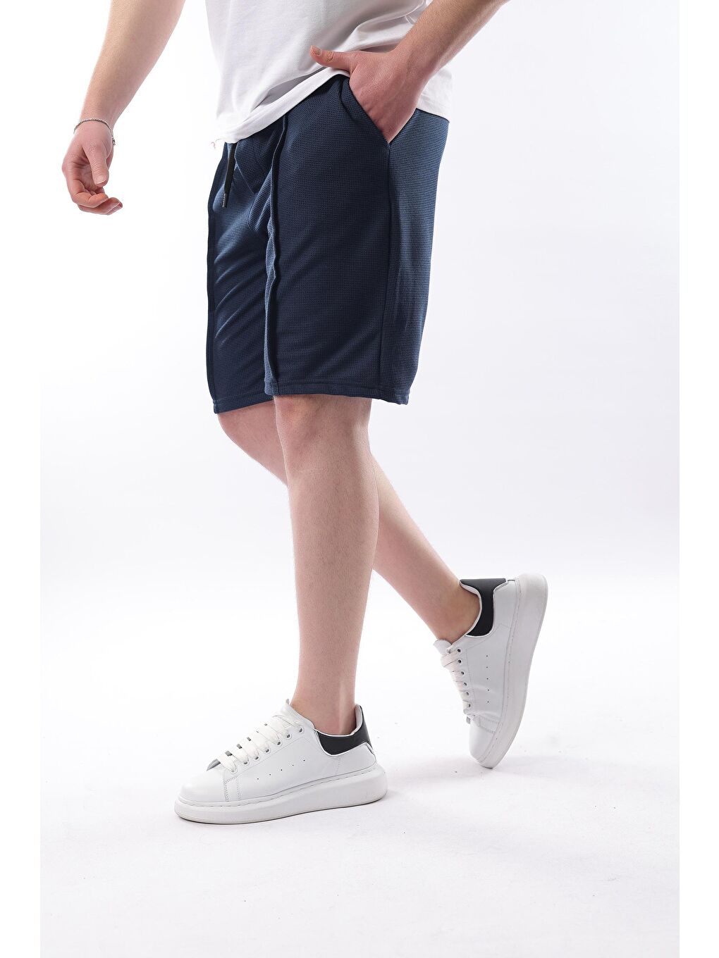 Lacivert Cepli Erkek Şort E6559-2