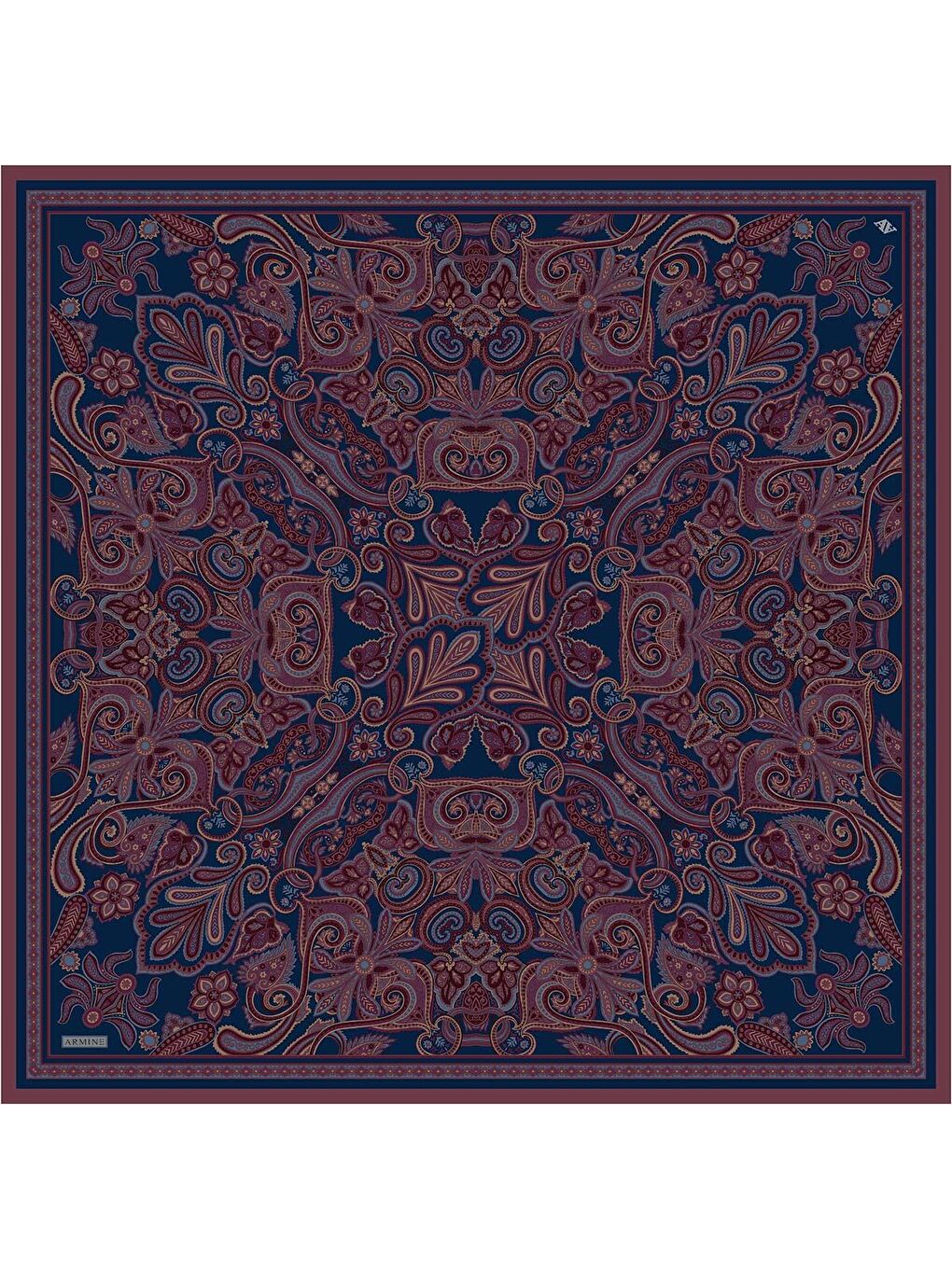 Bordo Saf İpek Sura Eşarp 9421D 88-3