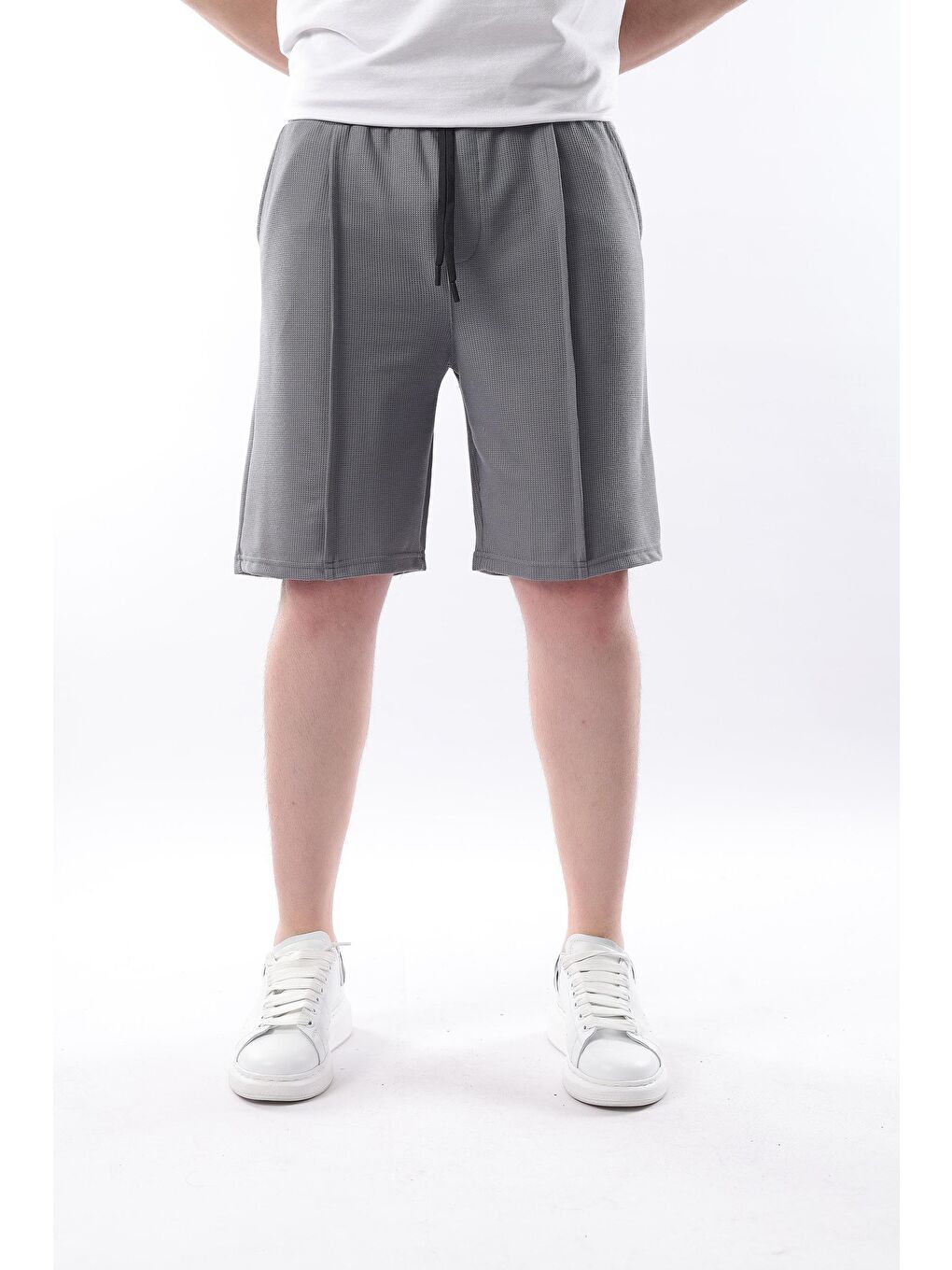 Gri Füme Cepli Erkek Şort E6559-2