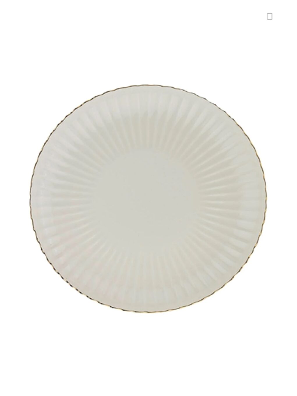 Ekru Bone Luz Altın File Servis Tabağı 27cm 2 li-1