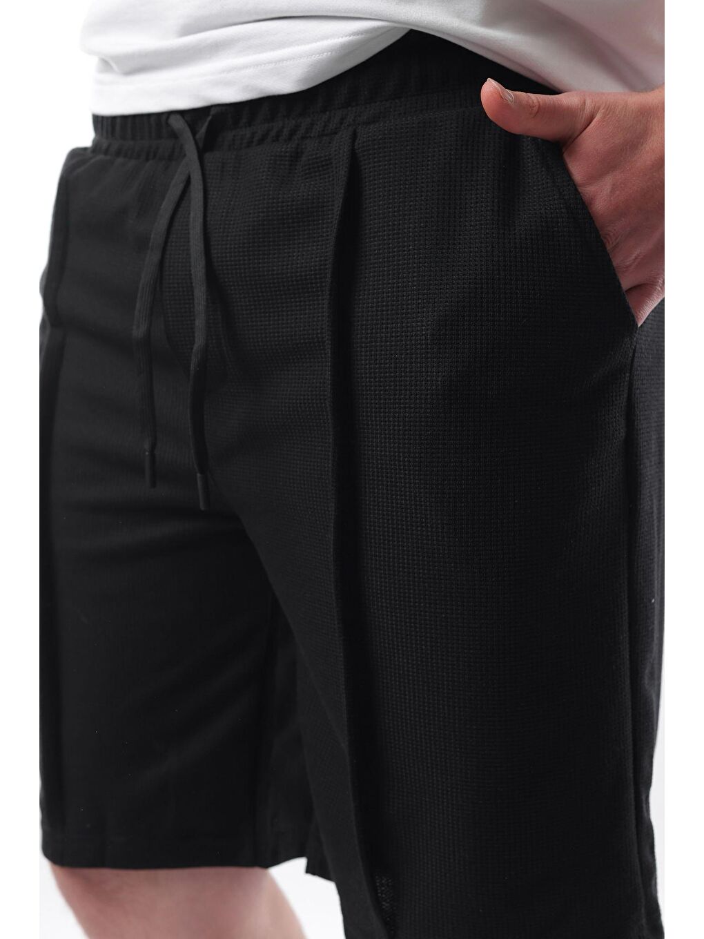 Siyah Cepli Erkek Şort E6559-2