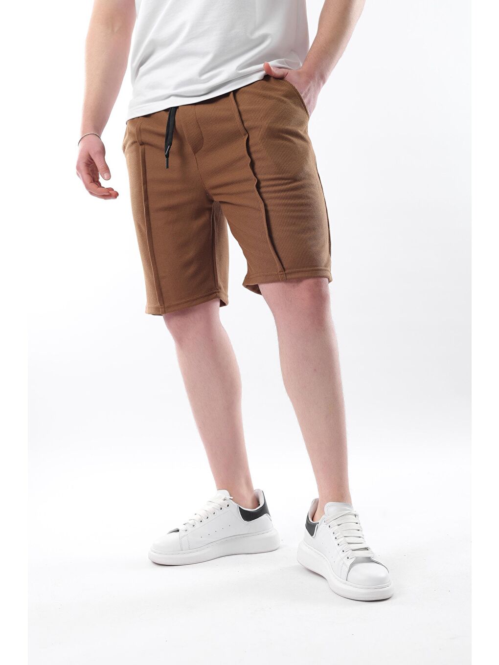 Kahverengi Cepli Erkek Şort E6559-3