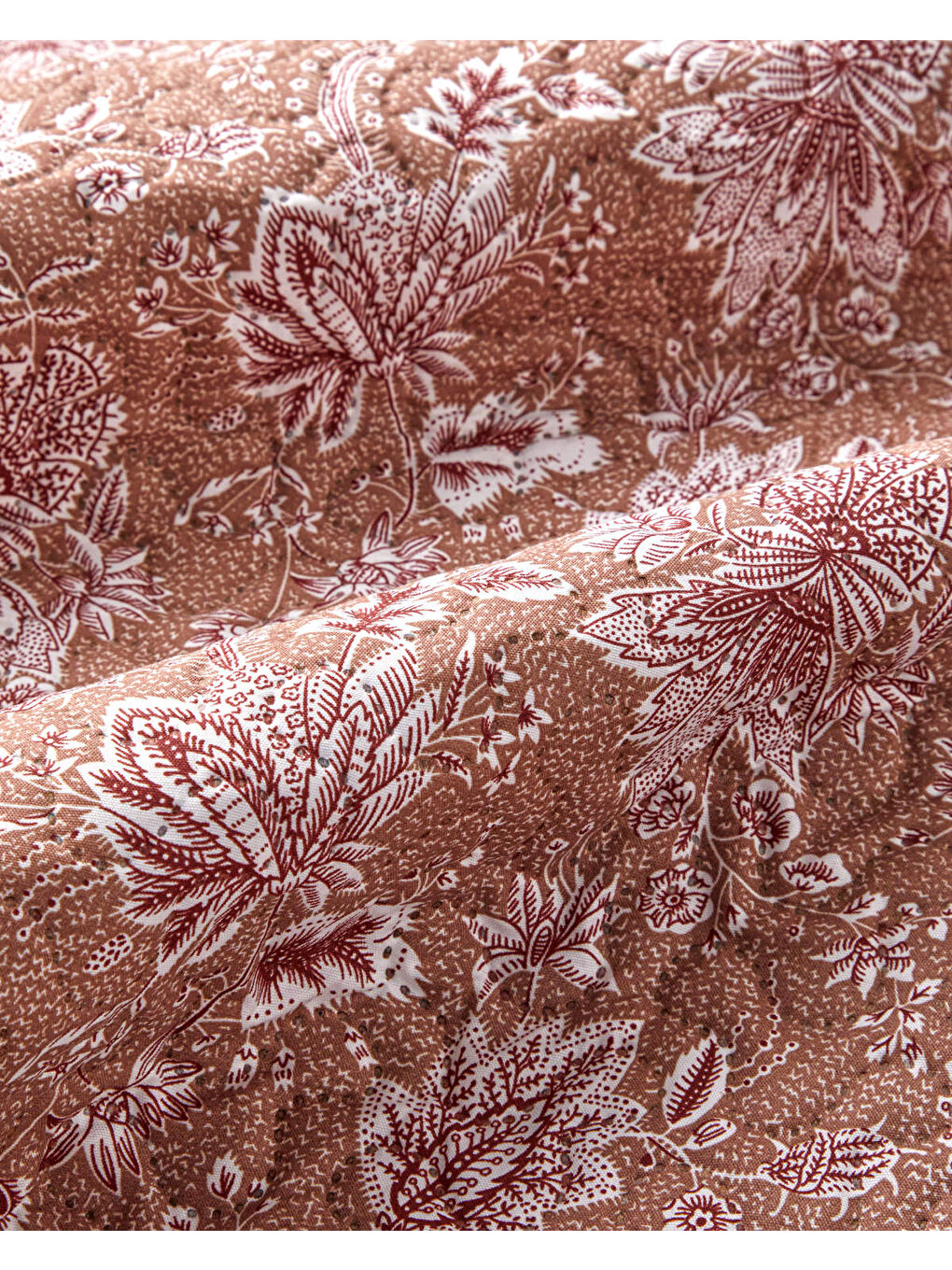 Jacobean Plaid Çift Kişilik Çok Amaçlı Örtü 200x220 cm Bordo-4