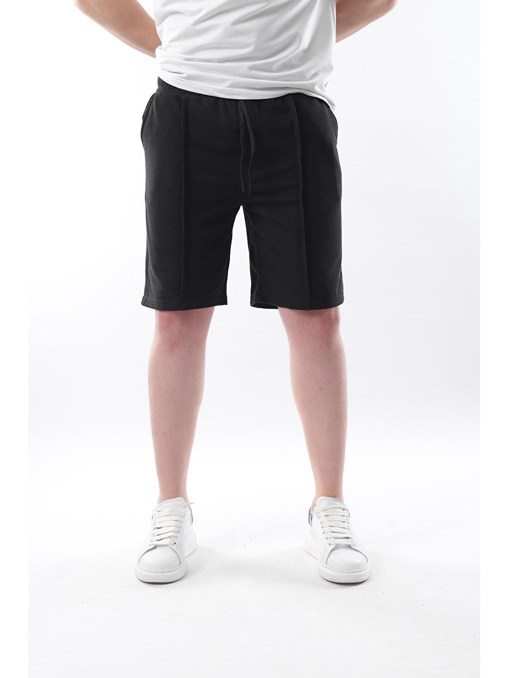Siyah Cepli Erkek Şort E6559-4