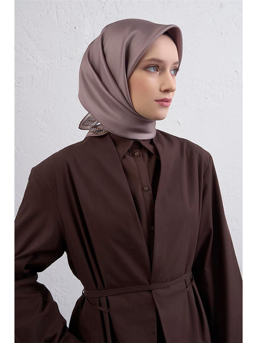 Bej Saf İpek Sura Eşarp 9444D 35