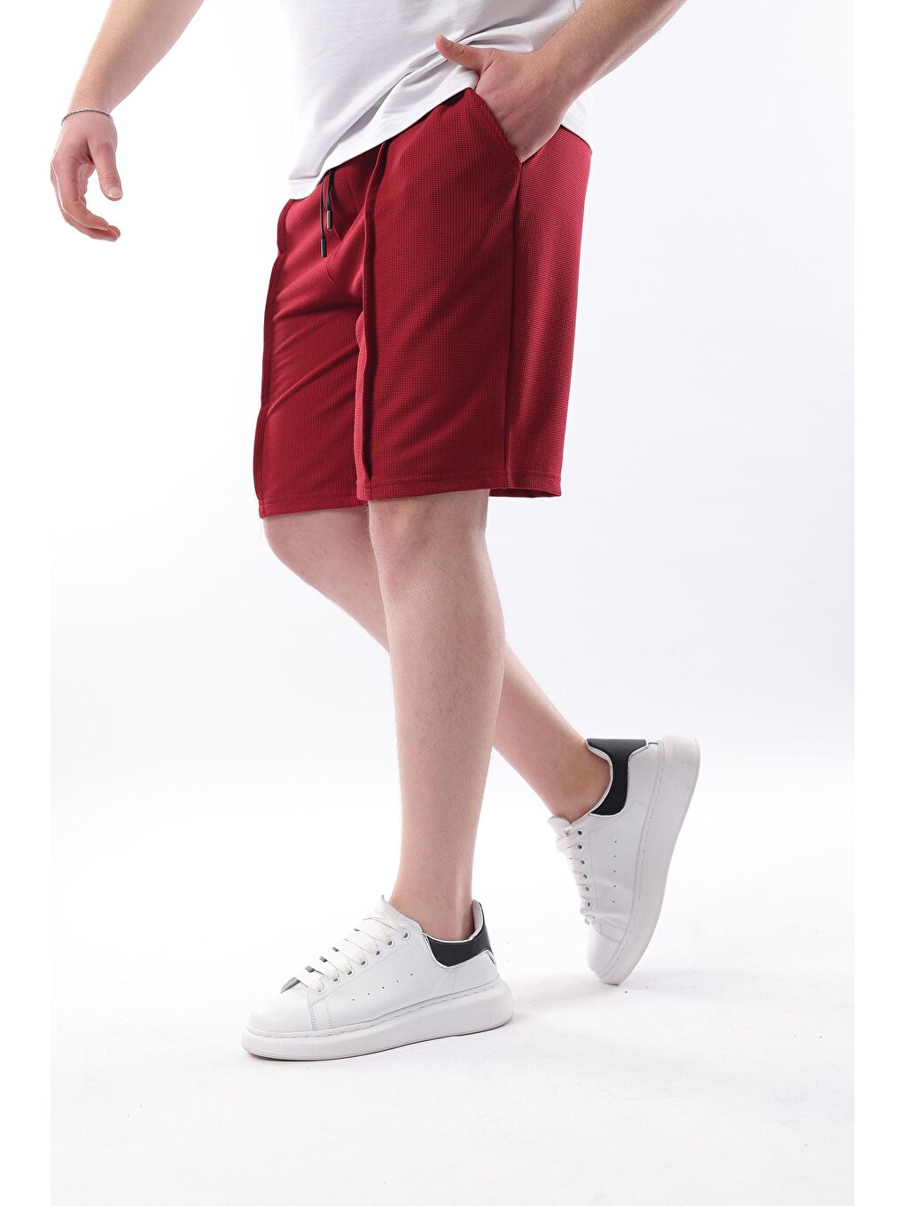 Bordo Cepli Erkek Şort E6559-1