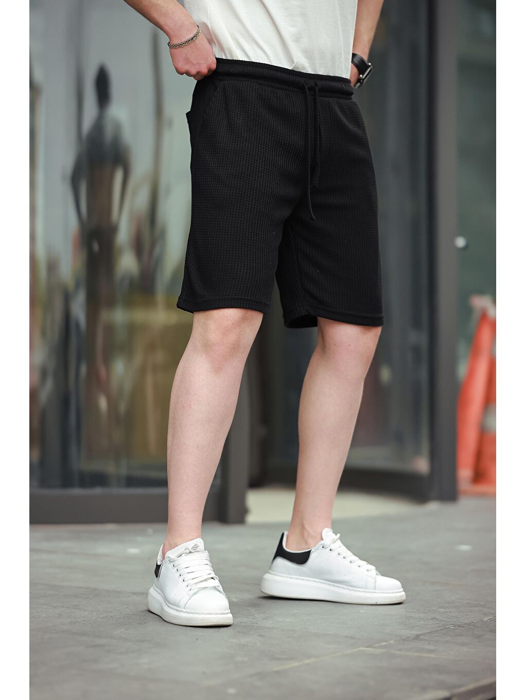 Siyah Basic Erkek Şort E6566-1