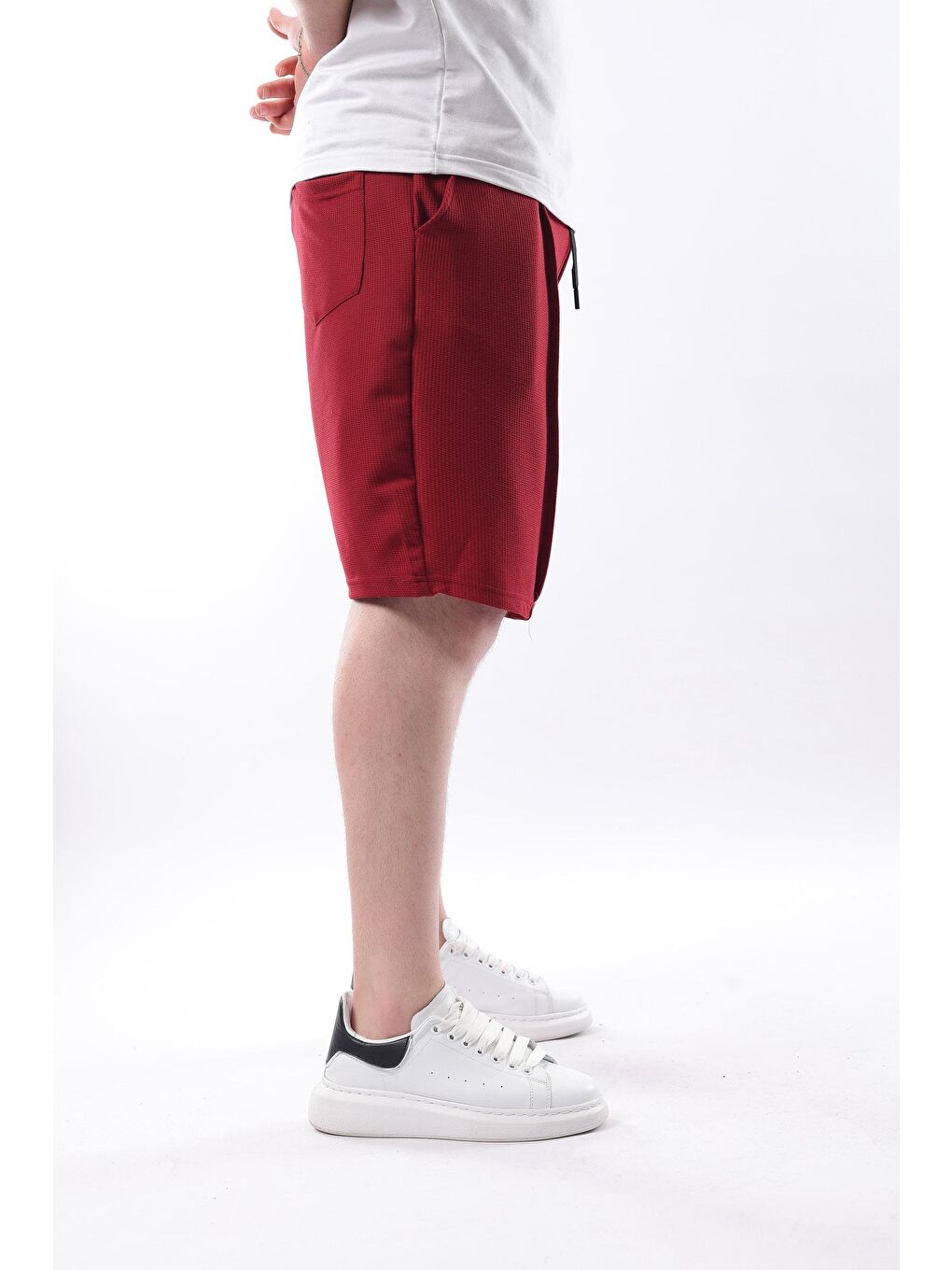 Bordo Cepli Erkek Şort E6559-3