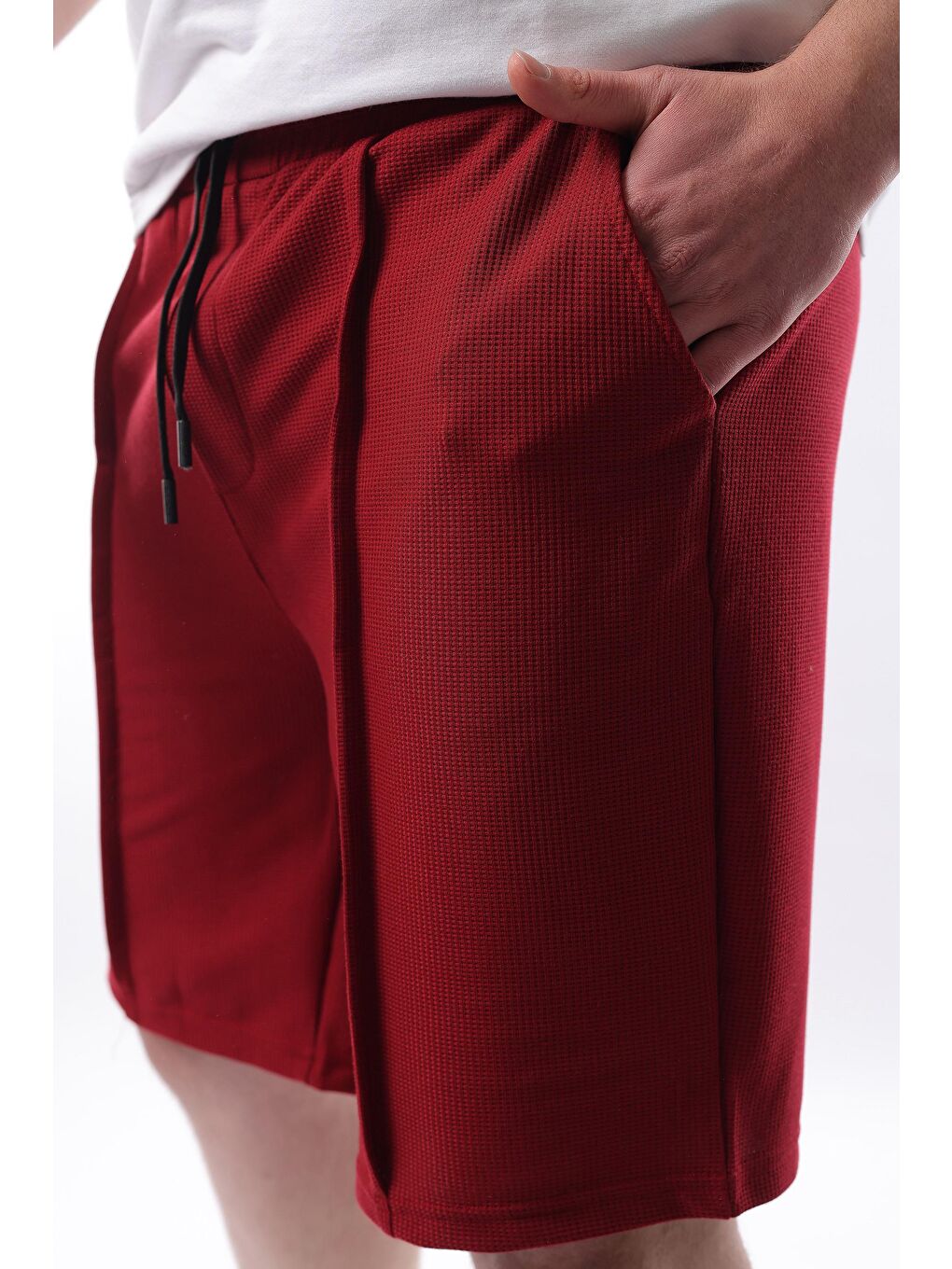 Bordo Cepli Erkek Şort E6559-4