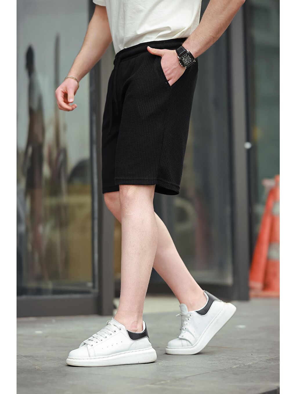 Siyah Basic Erkek Şort E6566-2