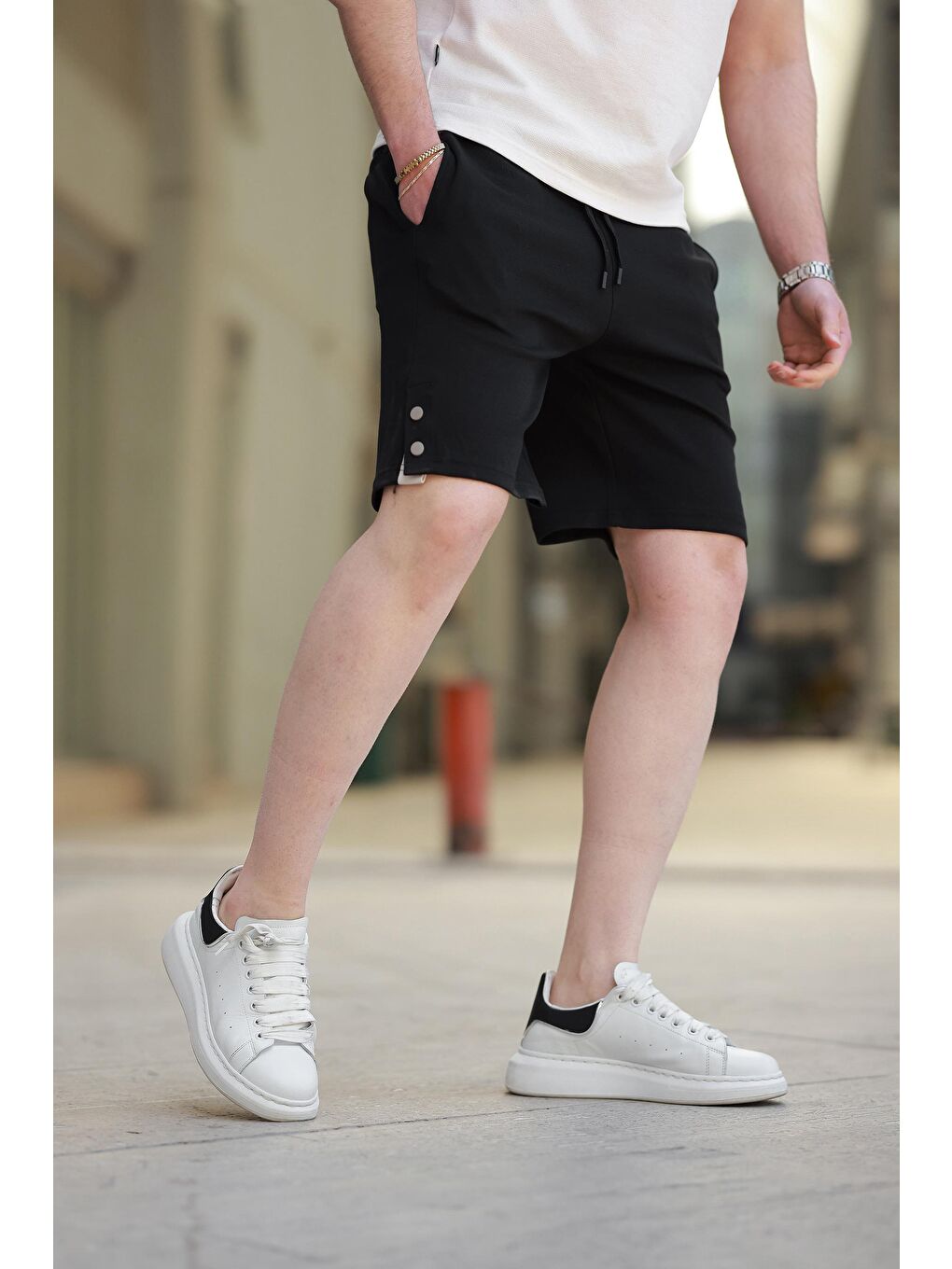 Siyah Basic Erkek Şort E6567-2