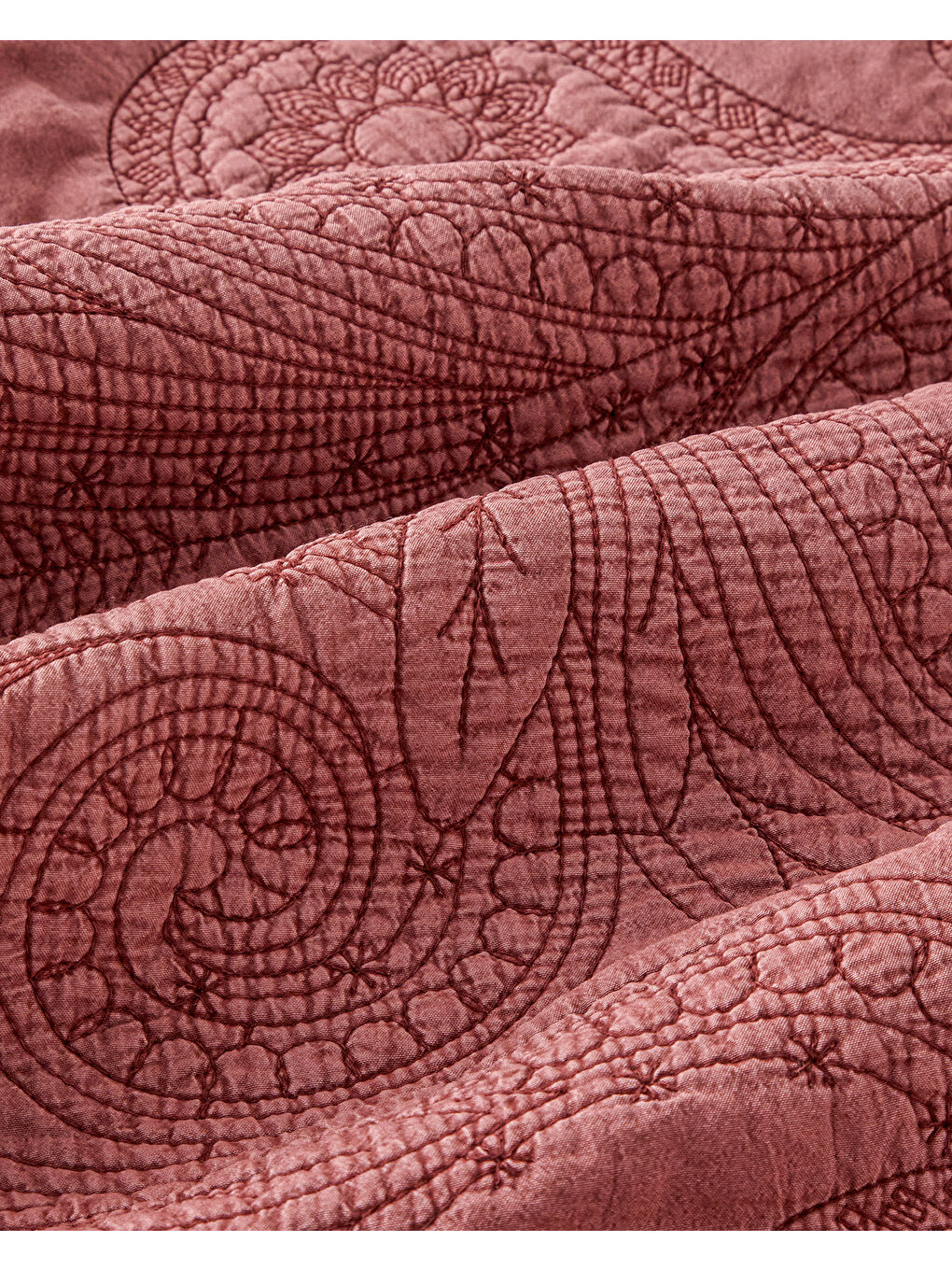 Jardin Belle Çift Kişilik Yatak Örtüsü Takımı 200x220 cm Bordo-3