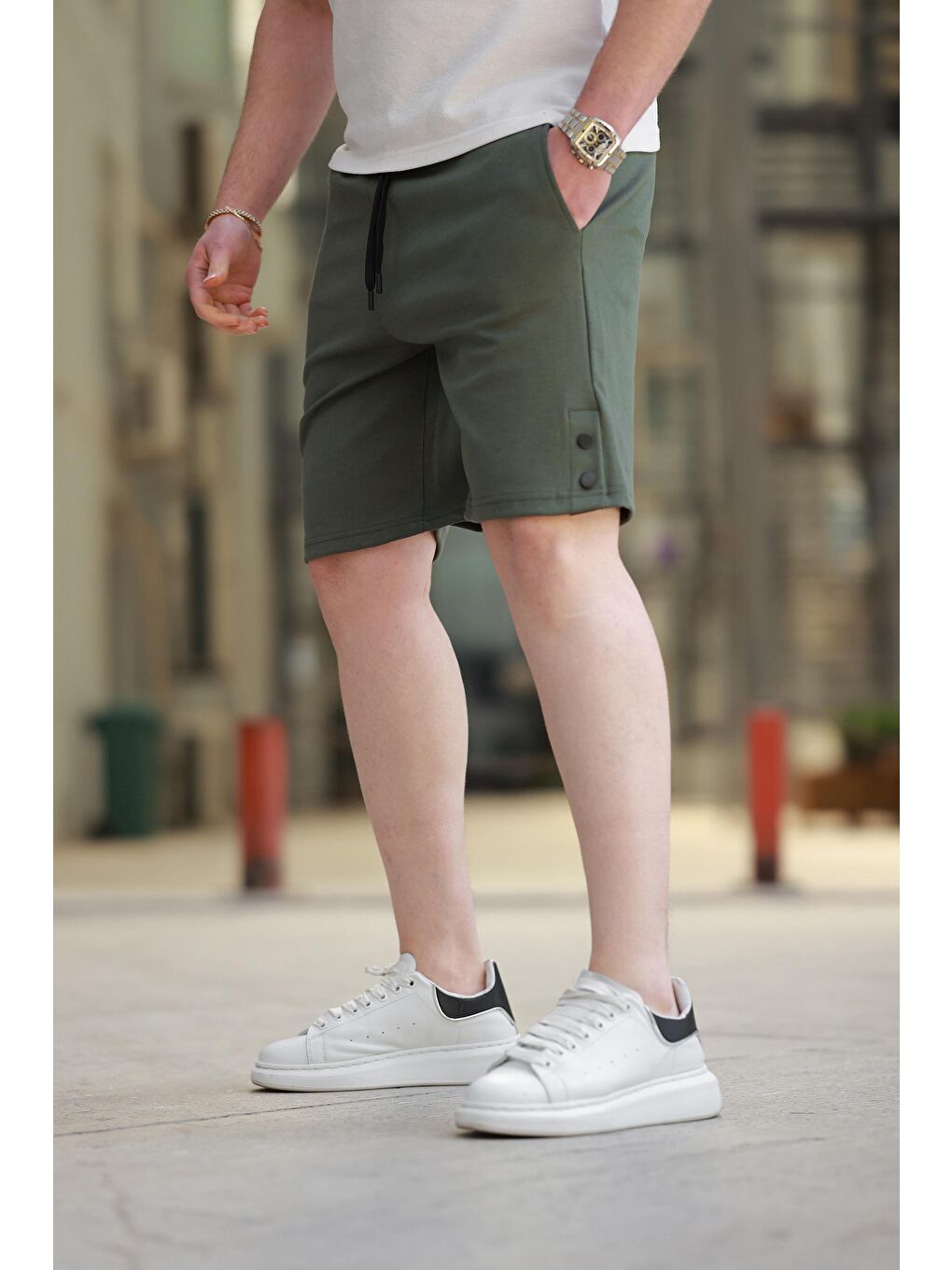 Haki Basic Erkek Şort E6567