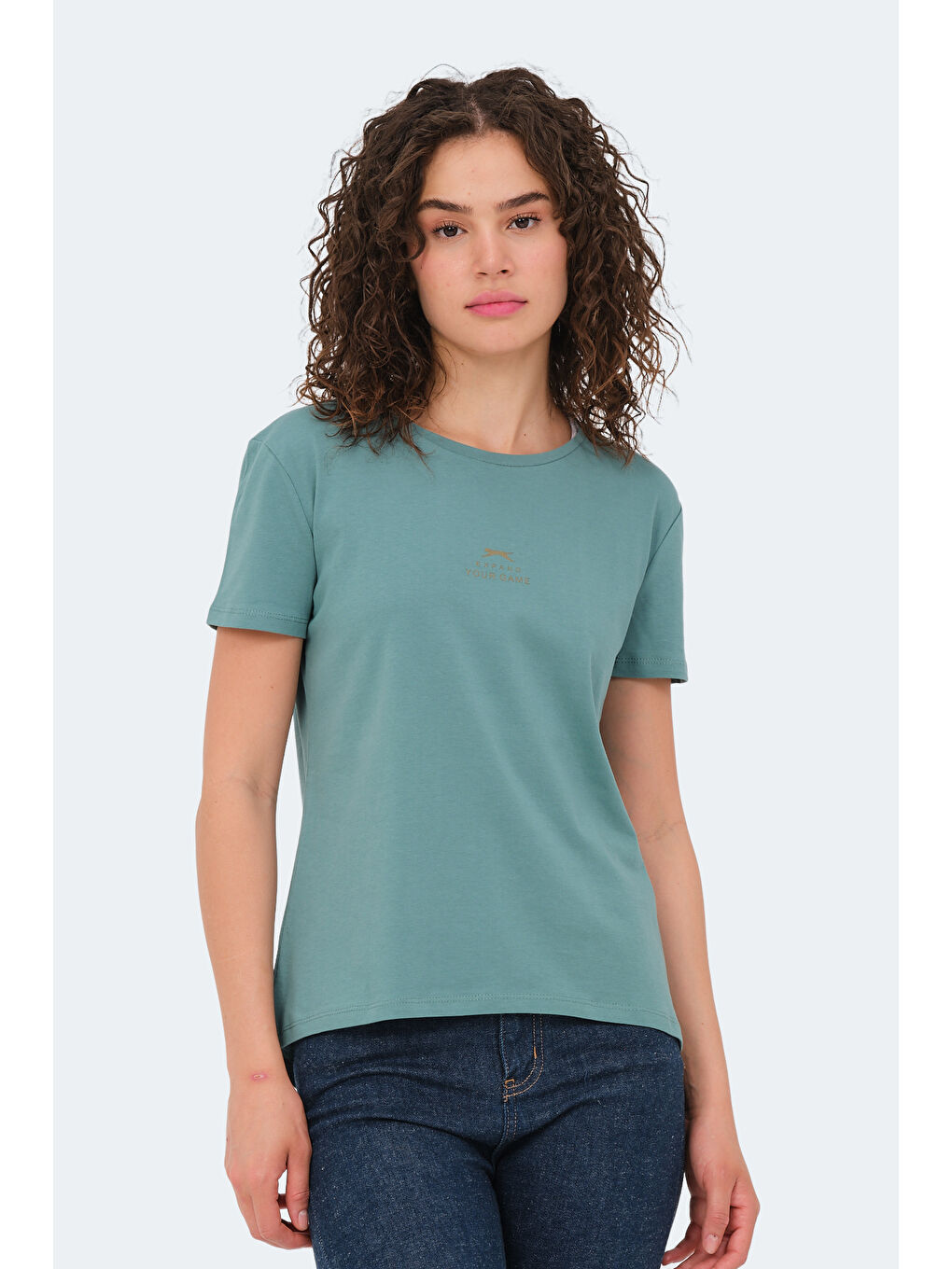 Karışık VIRAJ 5 li Set Kadın Taş Gri - Petrol - Koyu Gri - Somon - Su Yeşili Tişört-2