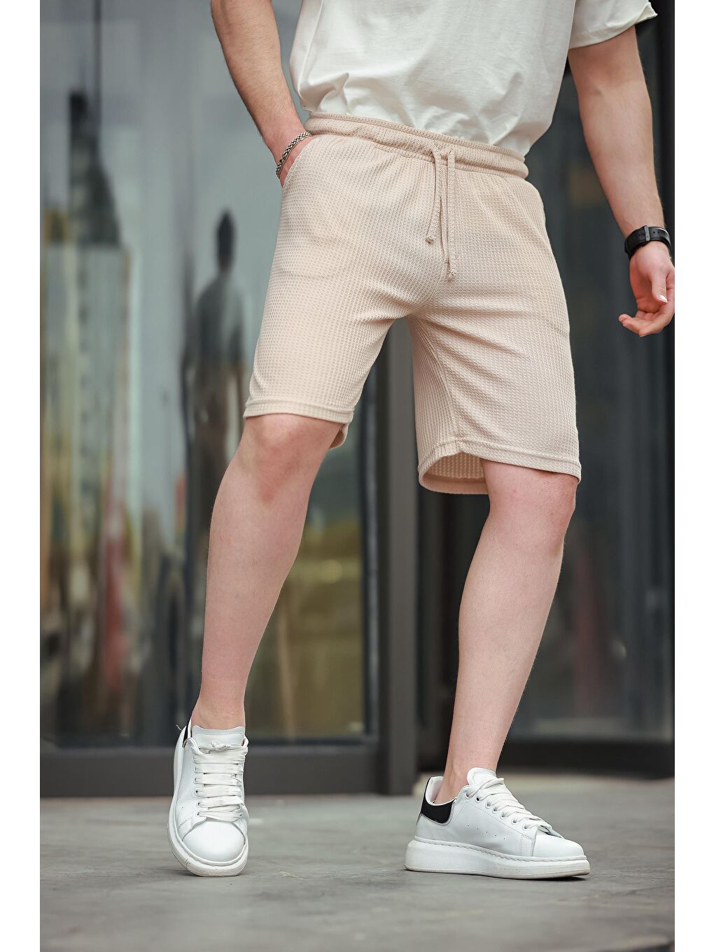 Bej Basic Erkek Şort E6566
