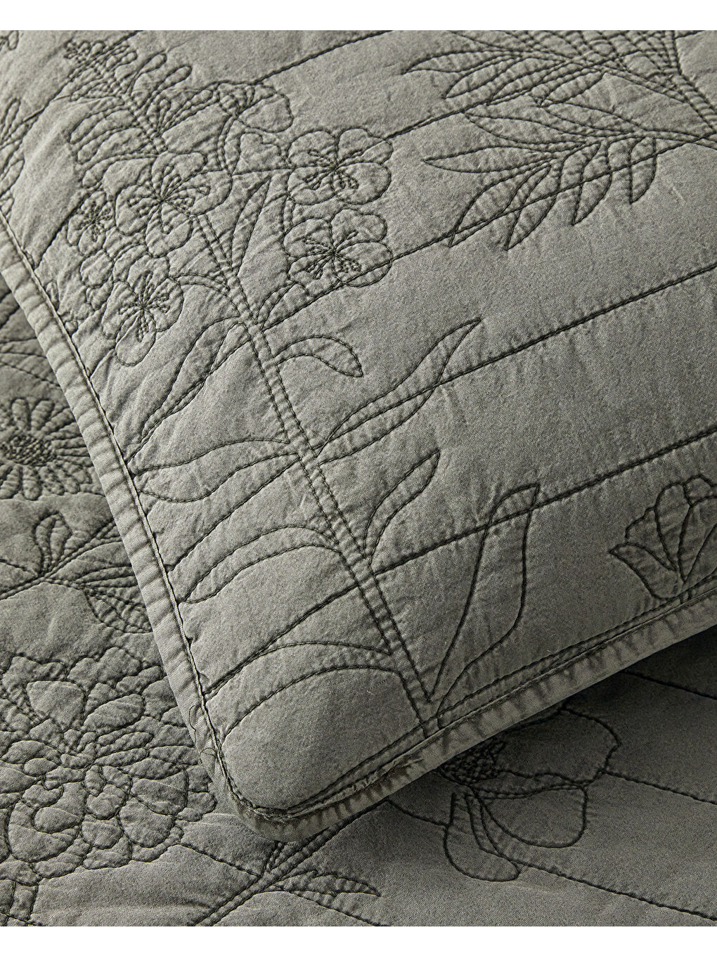 Belle Bloom Çift Kişilik Yatak Örtüsü Takımı 200x220 cm Yeşil-2