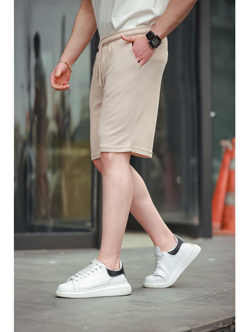 Bej Basic Erkek Şort E6566-2