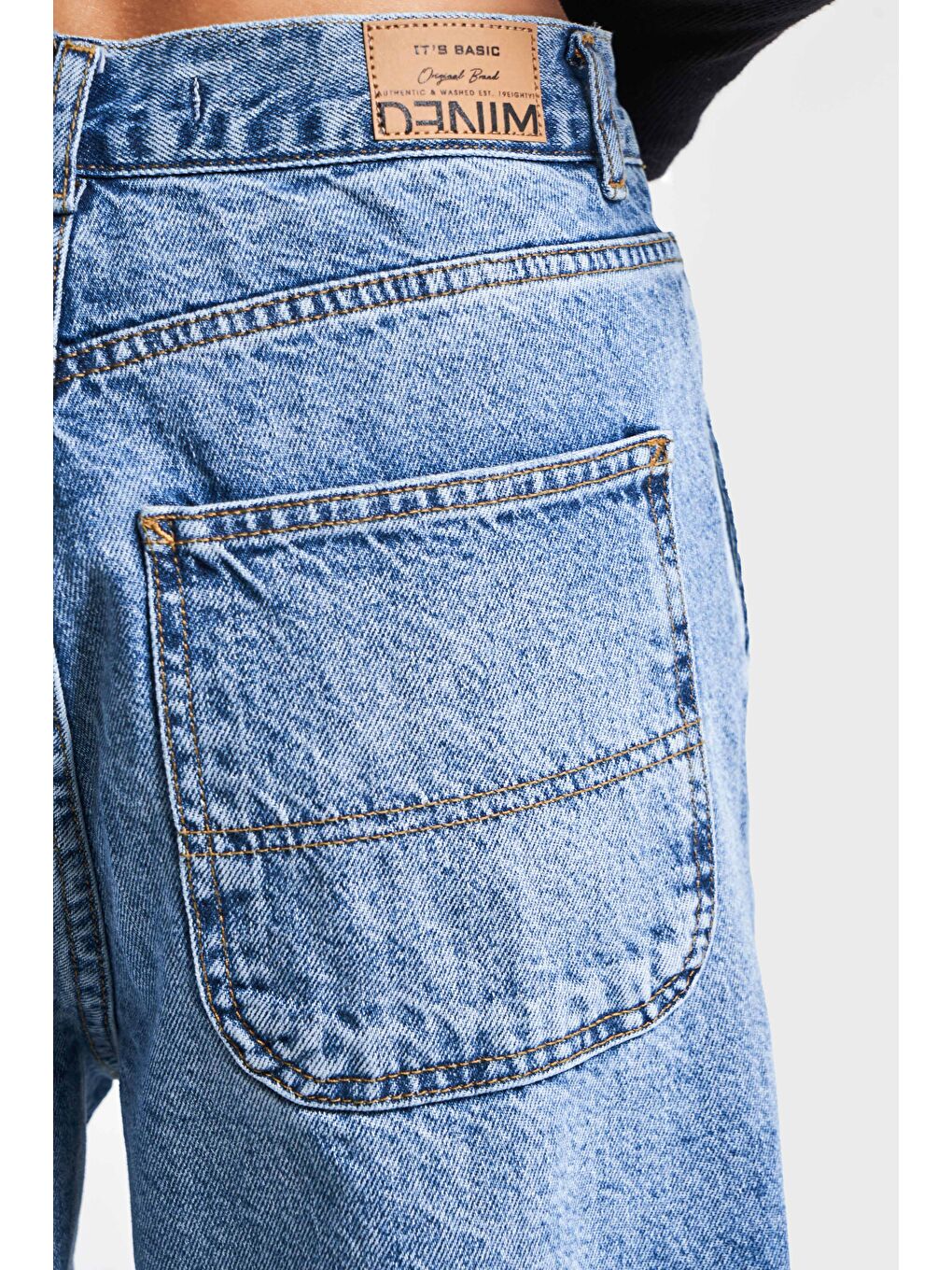 Kadın Mavi Renk Juniper 2S54 Skater Fit %100 Pamuk Denim-4