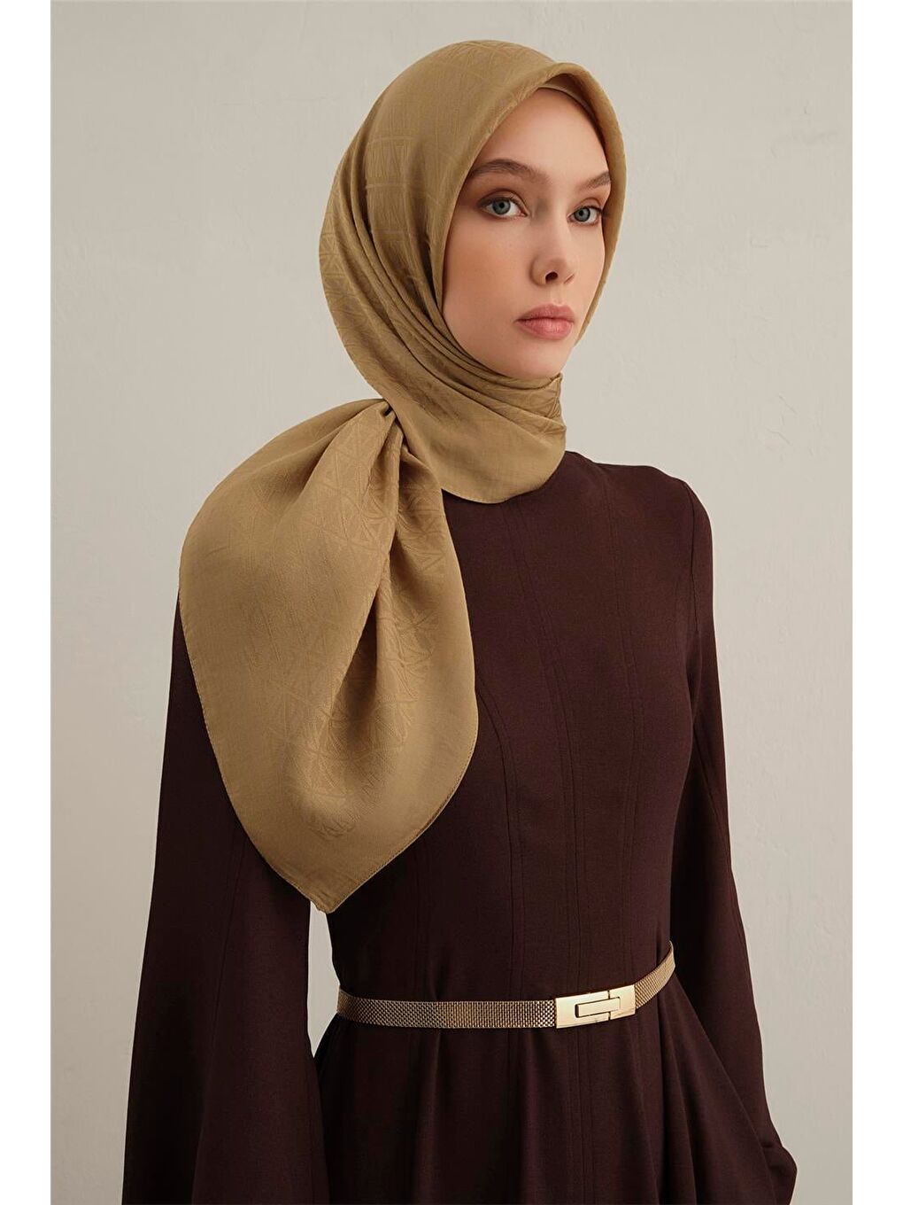 Kahverengi Lyocell Eşarp 5- 70-2