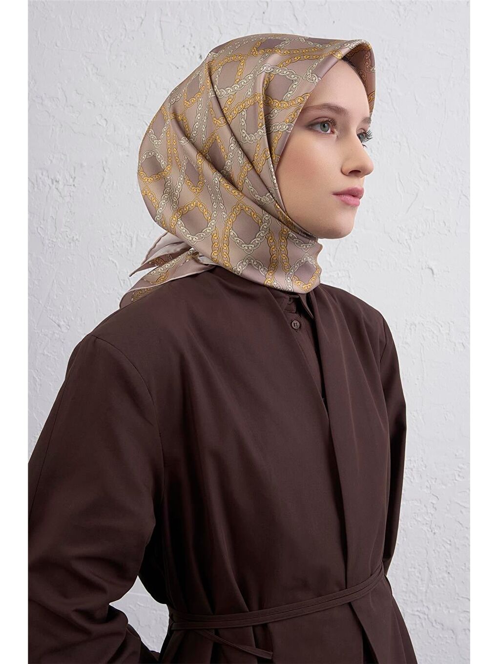 Bej Saf İpek Sura Eşarp 9410D 33