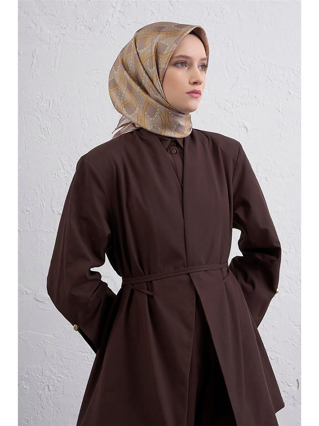 Bej Saf İpek Sura Eşarp 9410D 33-1