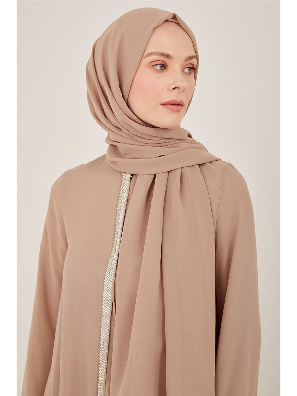 ARMİNE Bej Şık Abaya 23Y8400 - 2