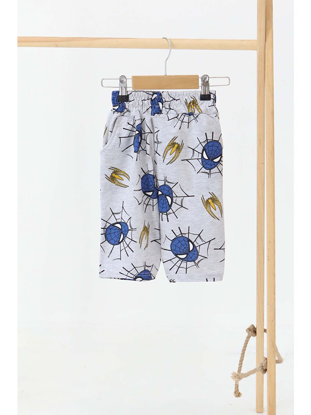 Erkek Çocuk Gri Baskılı Şort - 27310
