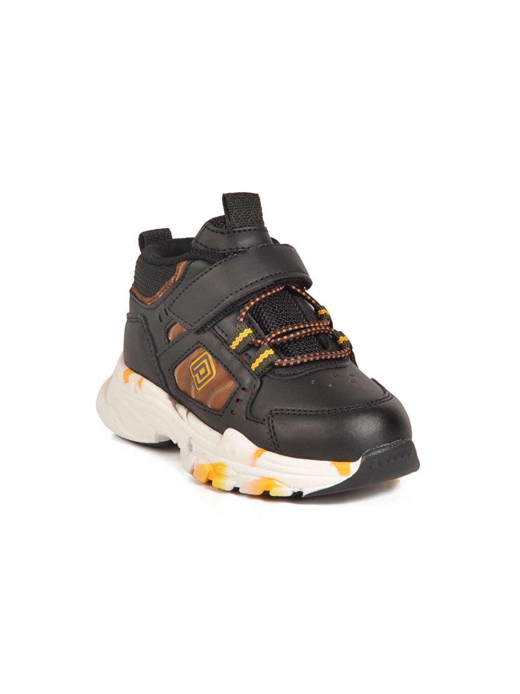 Siyah Cırtlı Hafif Unisex Bebek Spor Ayakkabı 2063 B-2