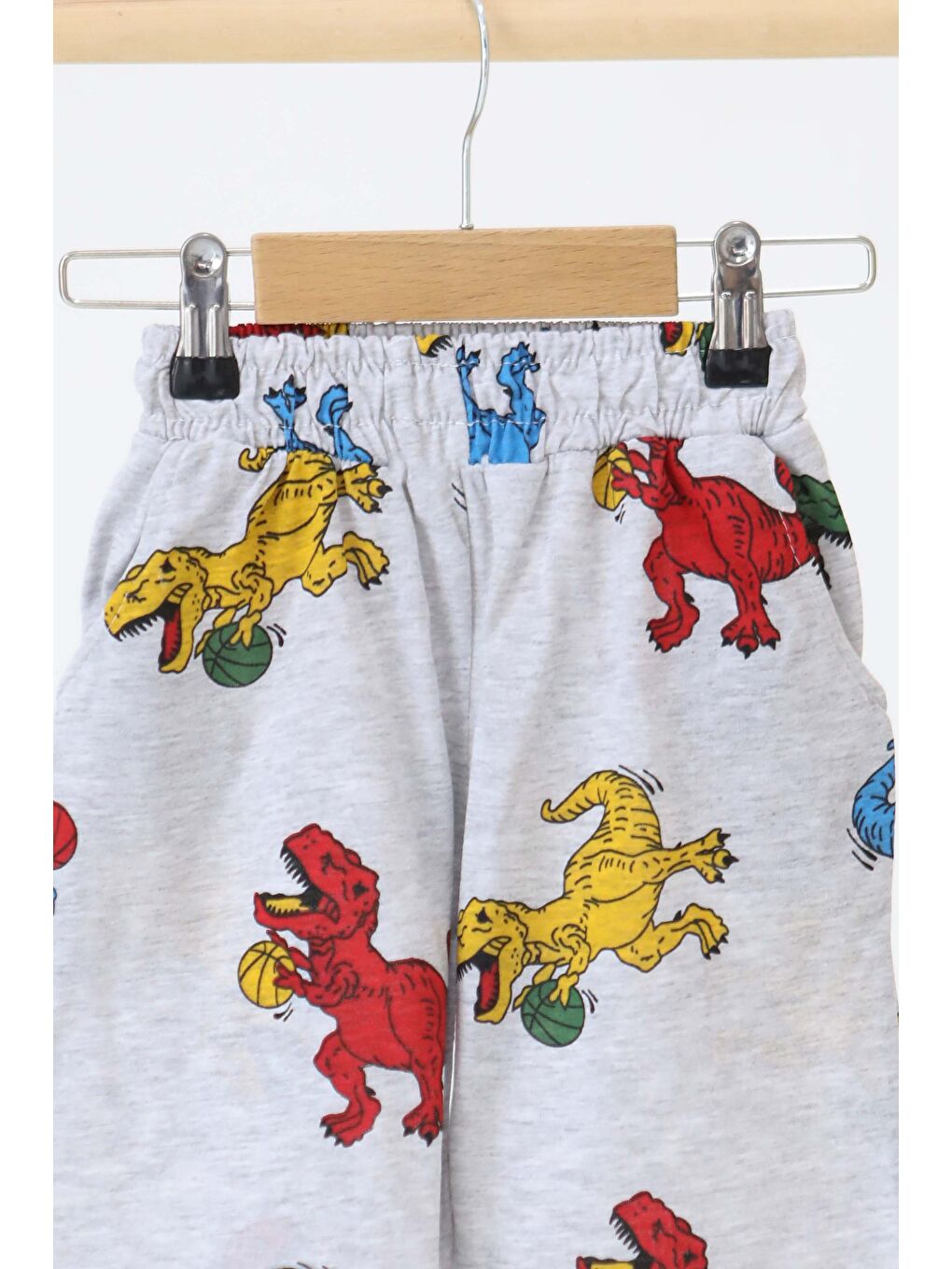 Erkek Çocuk Gri Baskılı Şort - 27309-1