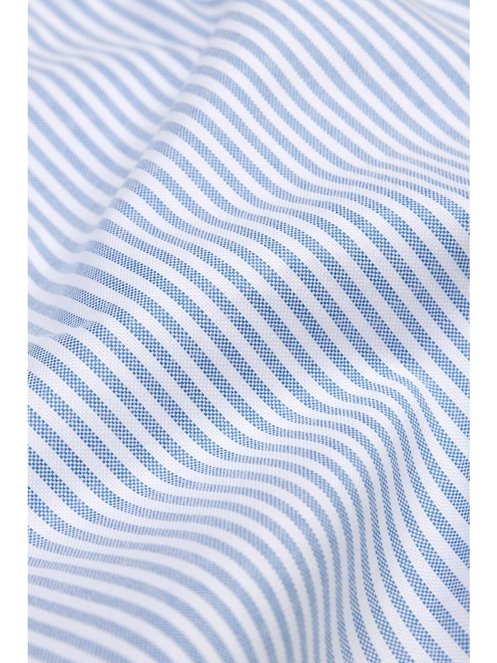 Sky Oxford Stretch Pamuk Karışımlı Comfort Fit Açık Mavi Erkek Çizgili Şort-4