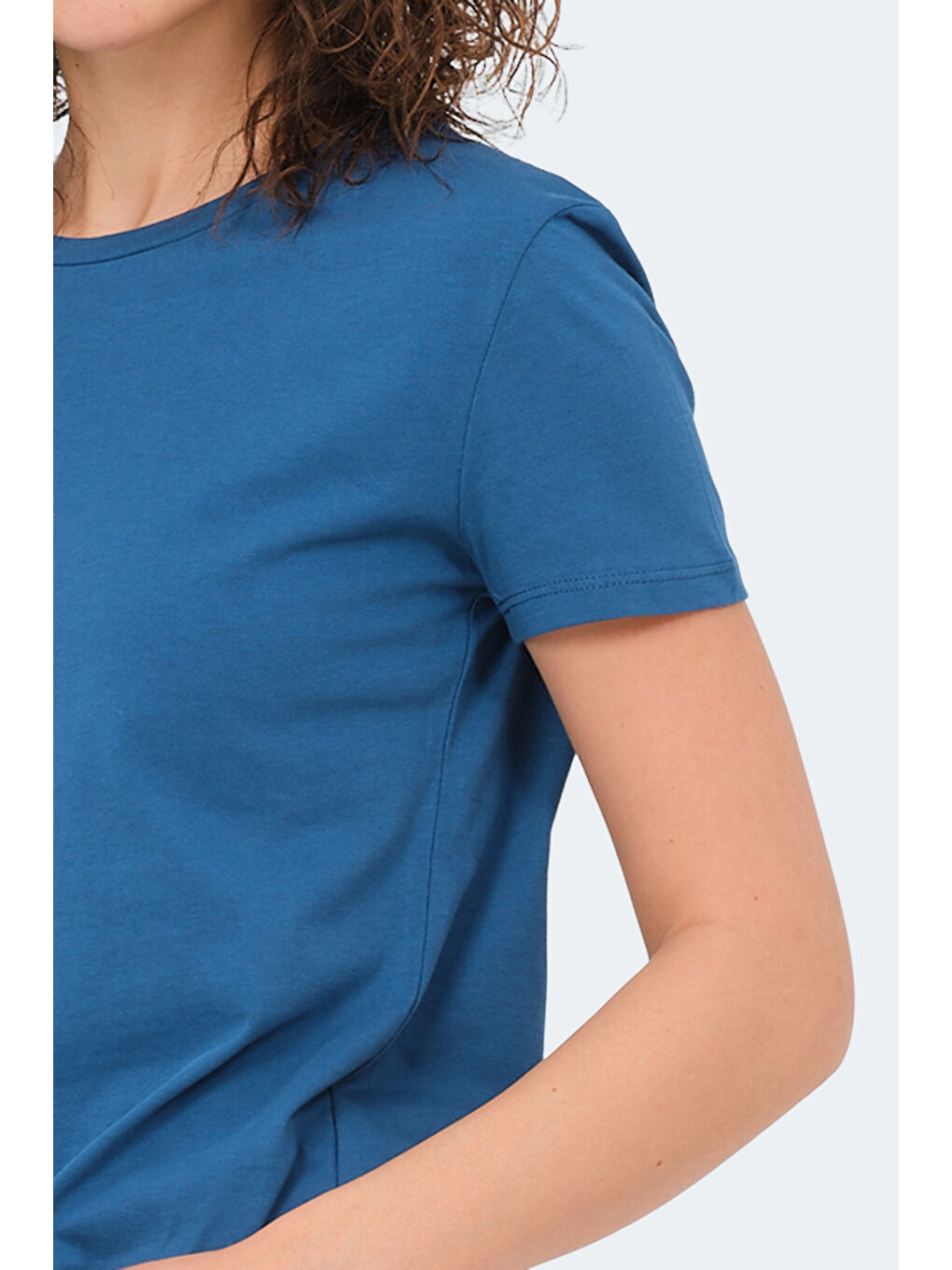 Karışık VIRAJ 3 lü Set Kadın Taş Gri - Petrol - Koyu Gri Tişört-5