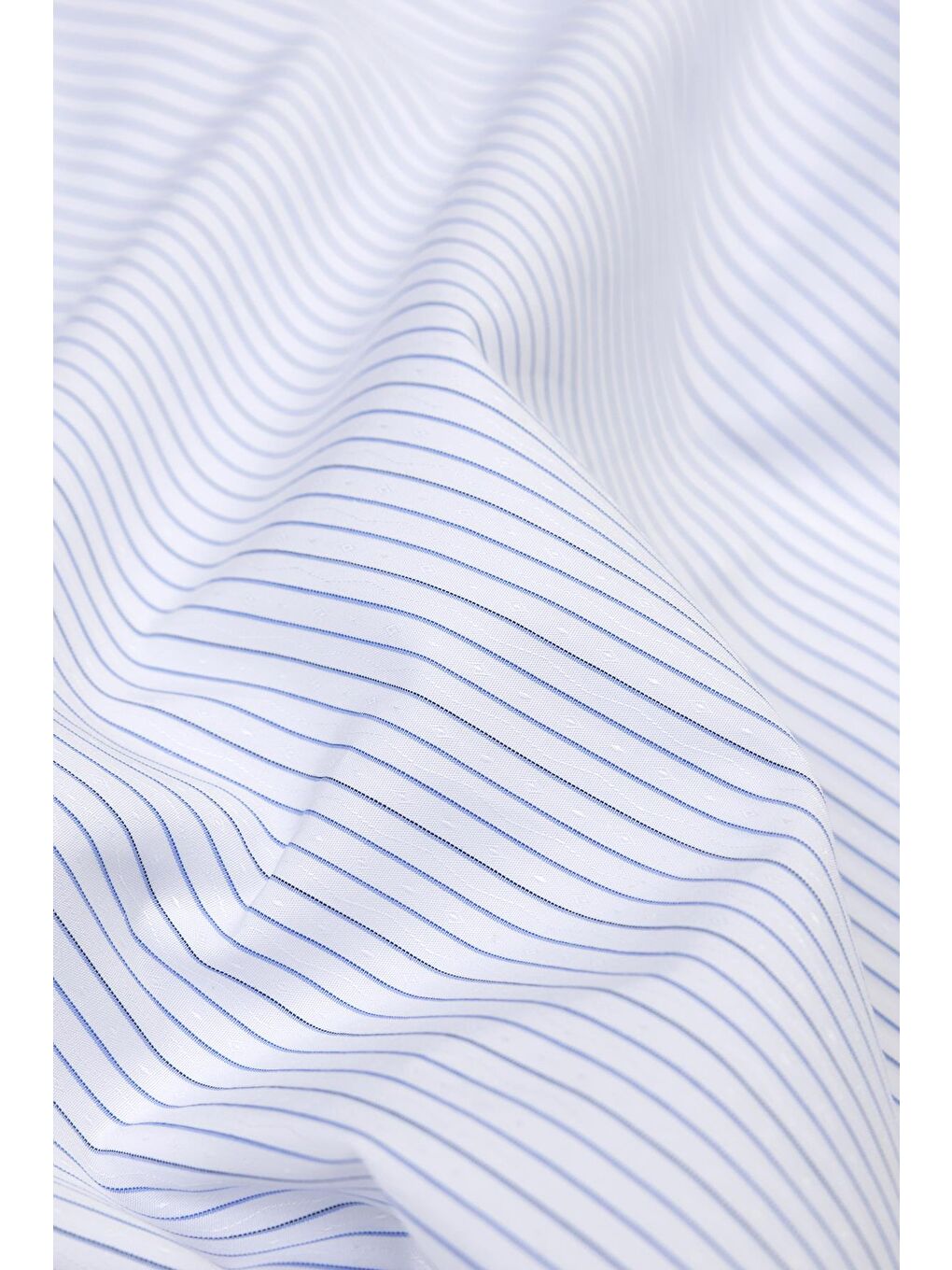 Sky Poplin Pamuklu Comfort Fit Açık Mavi Erkek Çizgili Şort-4