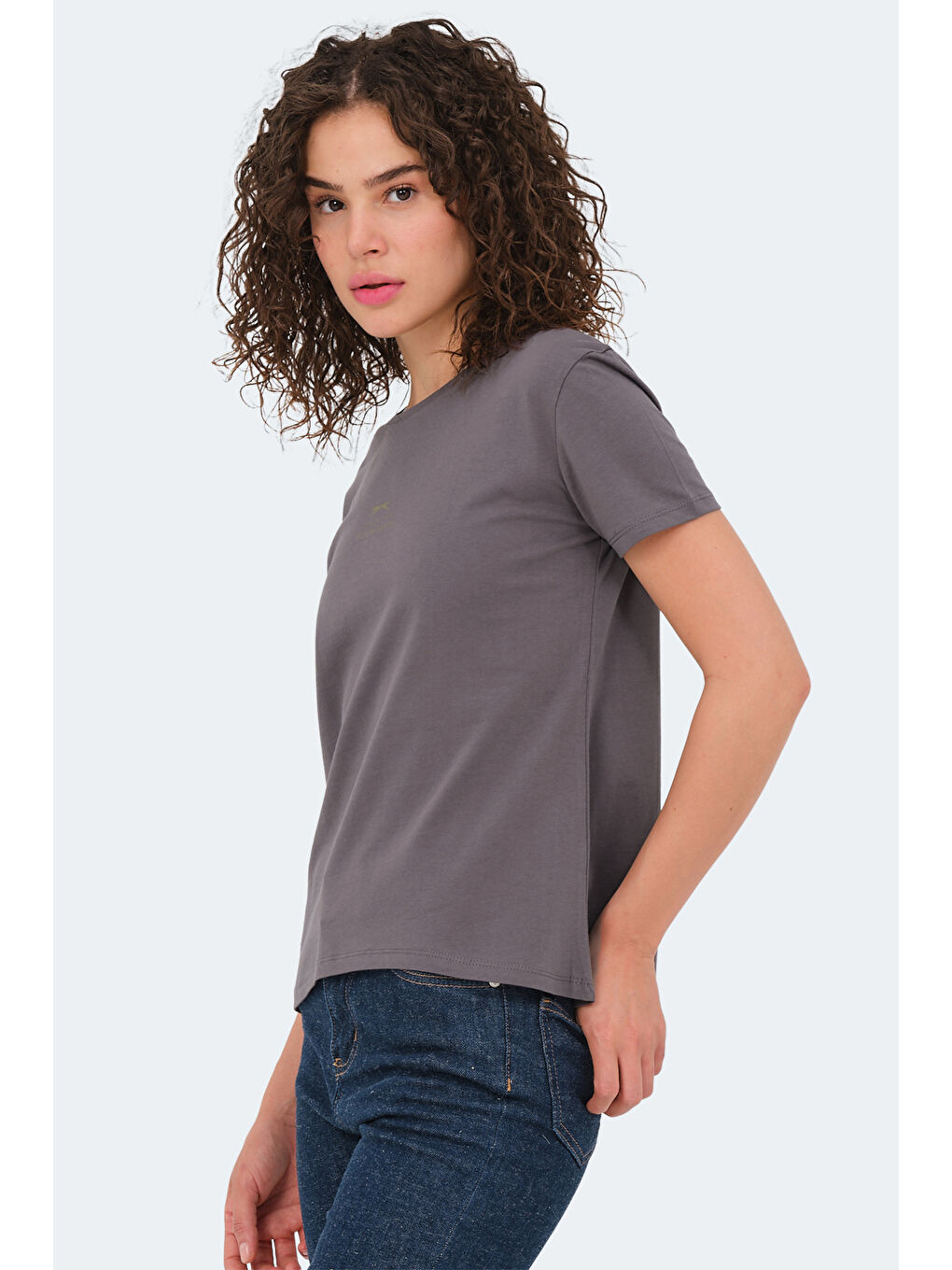 Karışık VIRAJ 3 lü Set Kadın Taş Gri - Petrol - Koyu Gri Tişört-6