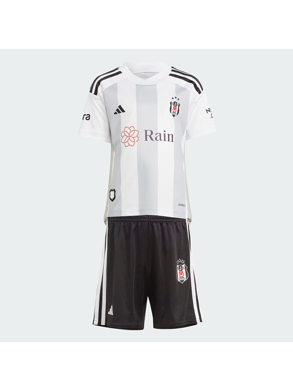 Beyaz Beşiktaş Home Minikit Çocuk Yuvarlak Yaka Forma