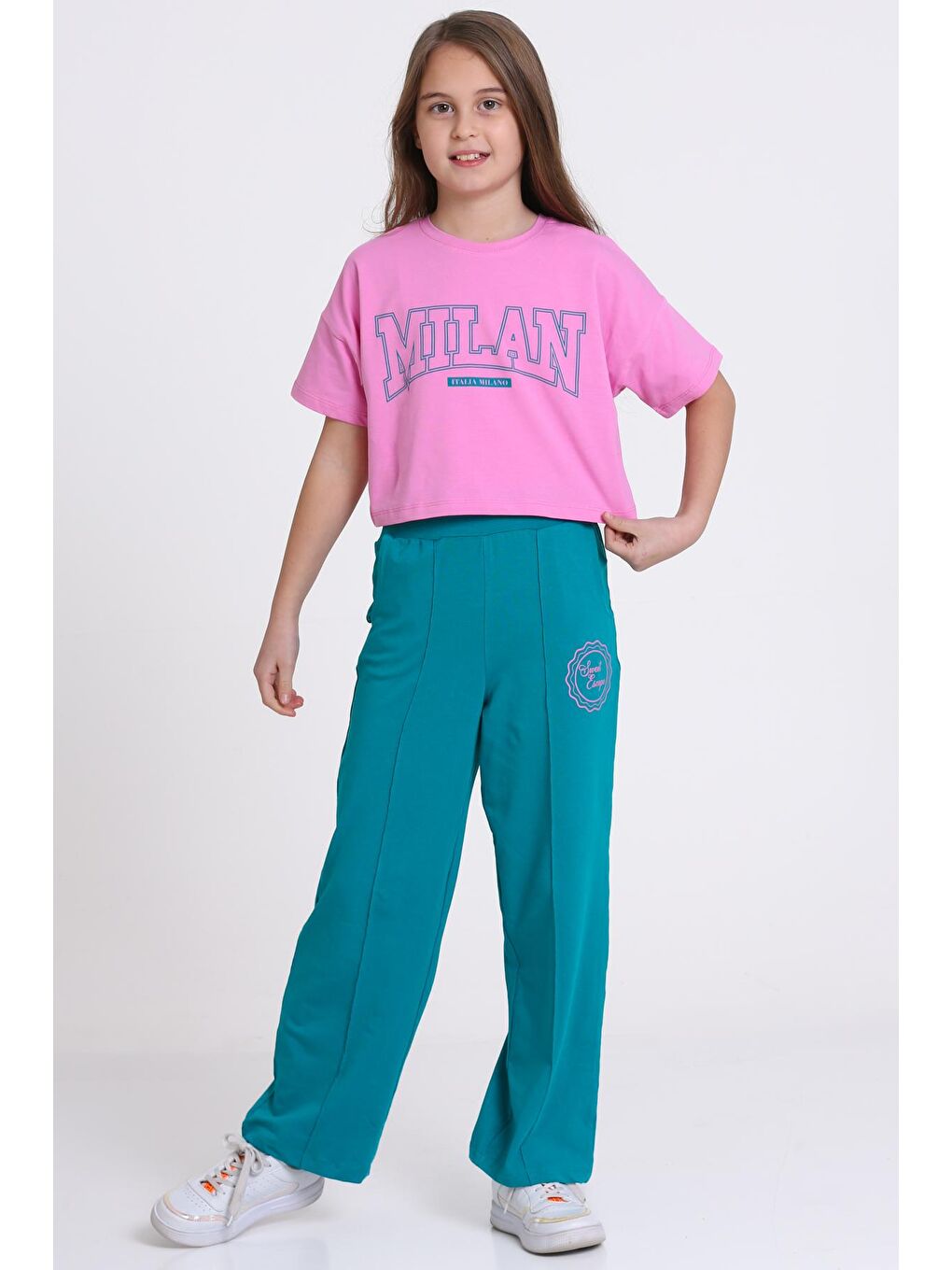 Pembe Milan Baskı 5-9 Yaş Takım - 2424-2-2