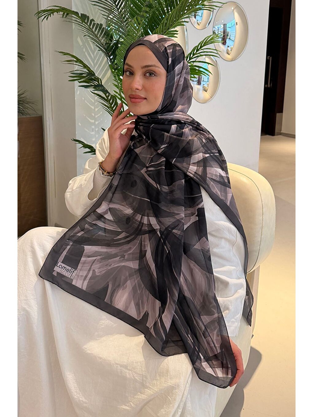 Brush Desen Soft Şal Antrasit