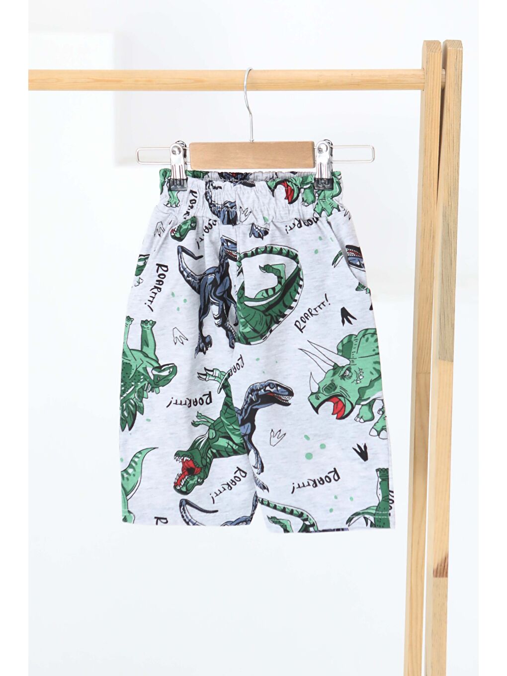 Erkek Çocuk Gri Baskılı Şort - 27313