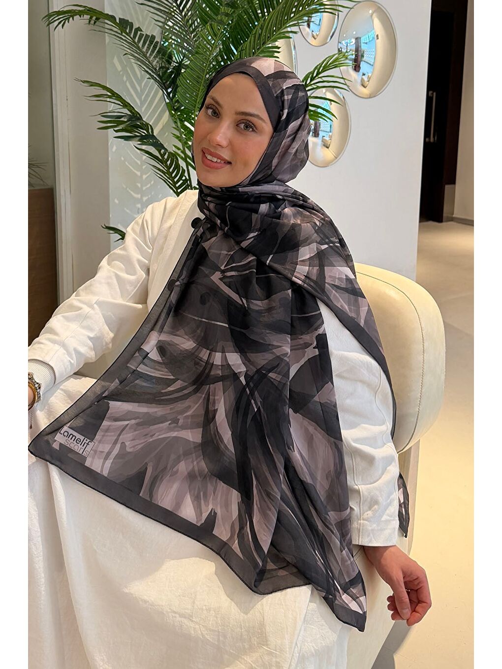 Brush Desen Soft Şal Antrasit-1