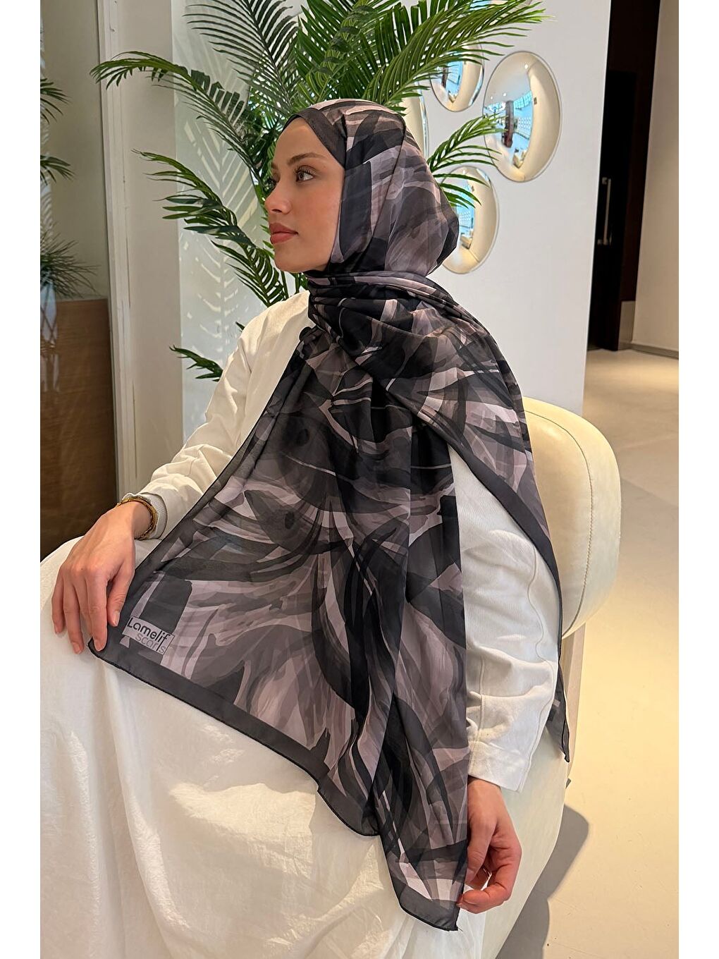 Brush Desen Soft Şal Antrasit-2