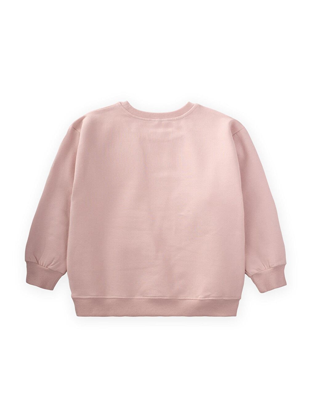 CİGİT Aplikeli Kız Sweatshirt 2-10 Yaş Pudra Pembe - 1