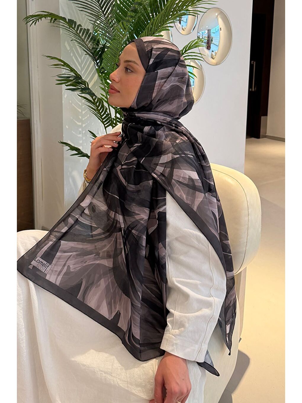 Brush Desen Soft Şal Antrasit-3