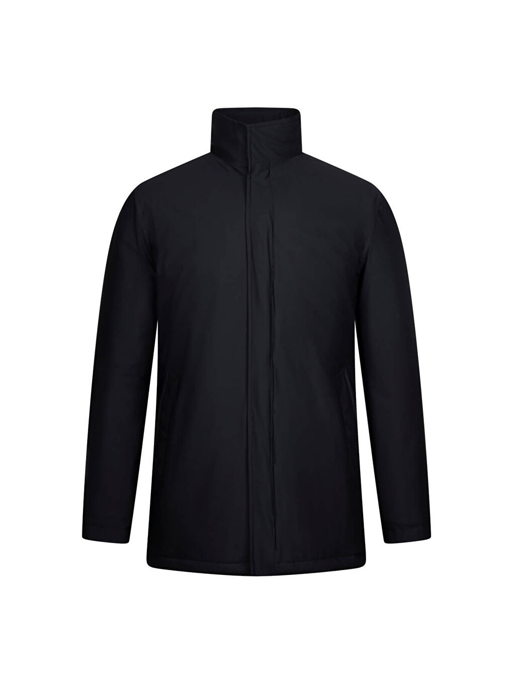 Siyah Regular Fit Hakim Yaka Kaban