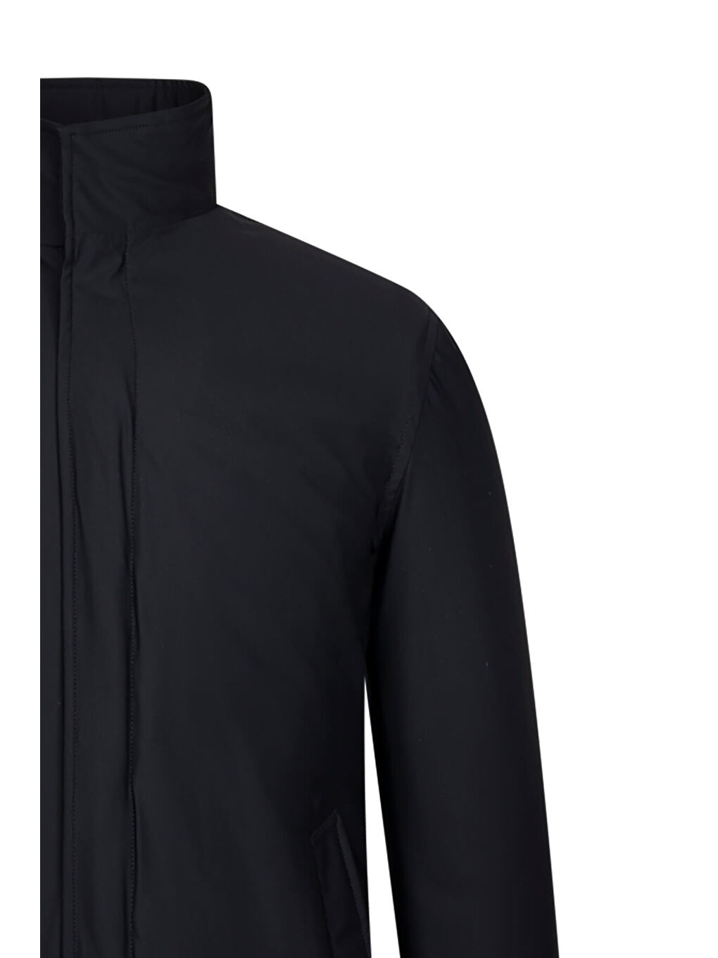 Siyah Regular Fit Hakim Yaka Kaban-2