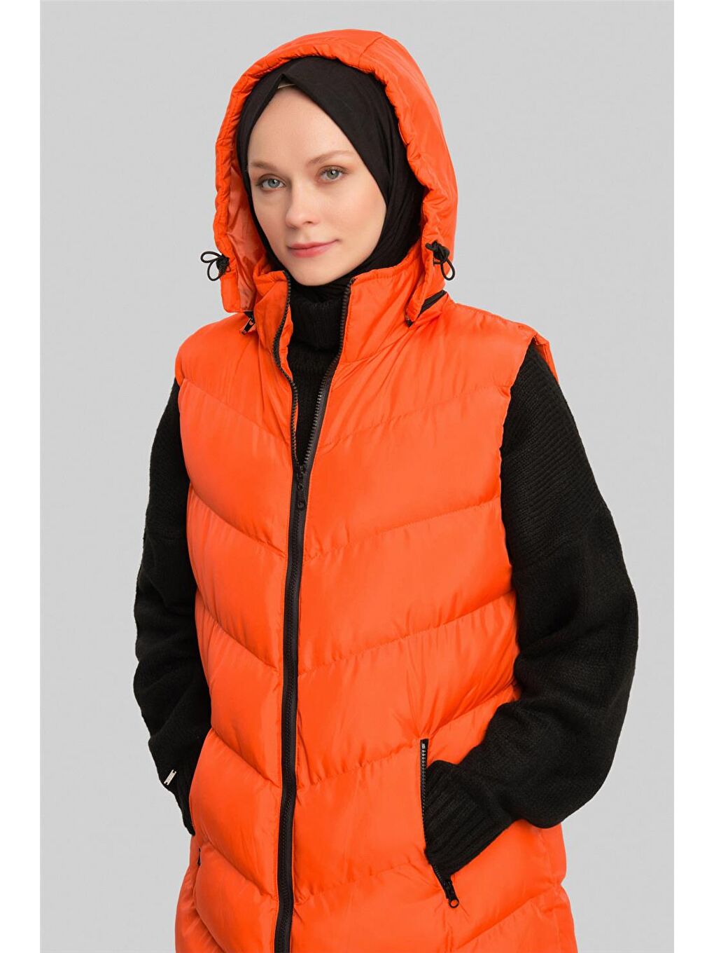 Turuncu Kapitone Mont 23Kd8306 Oranj-3