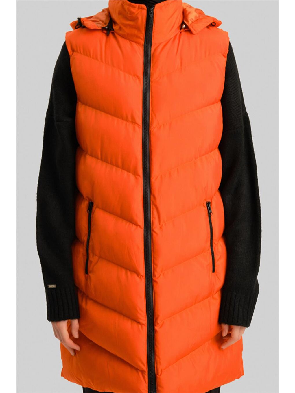 Turuncu Kapitone Mont 23Kd8306 Oranj-4