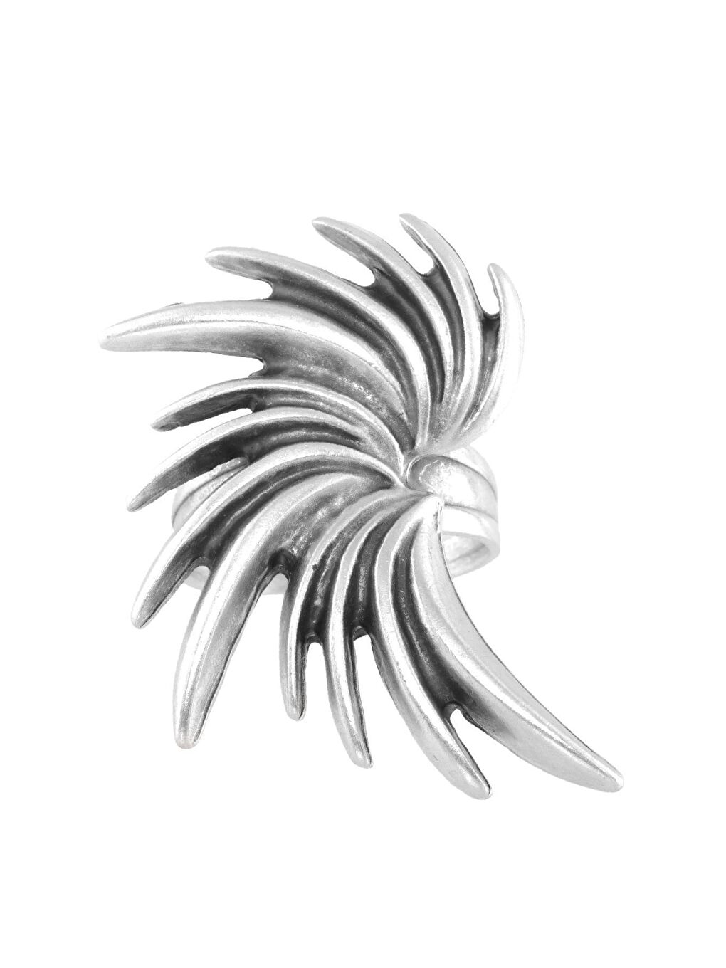 Gri Kadın Antik Gümüş Kaplama Ayarlanabilir Model Sırça Yüzük-1