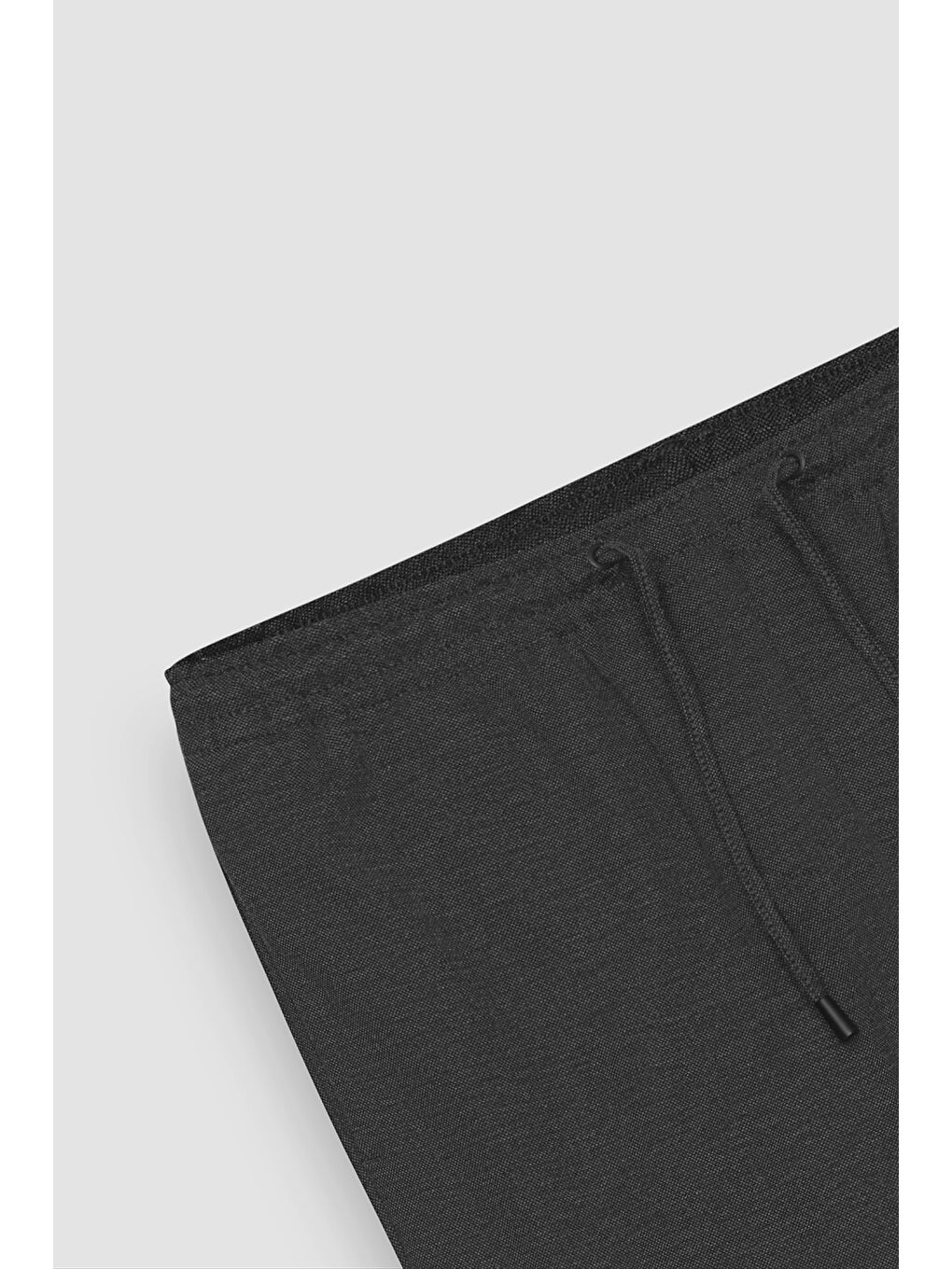 Erkek Gri Standart Fit Normal Kesim Cepli Beli Bağlamalı Rahat Örme Pantolon-7