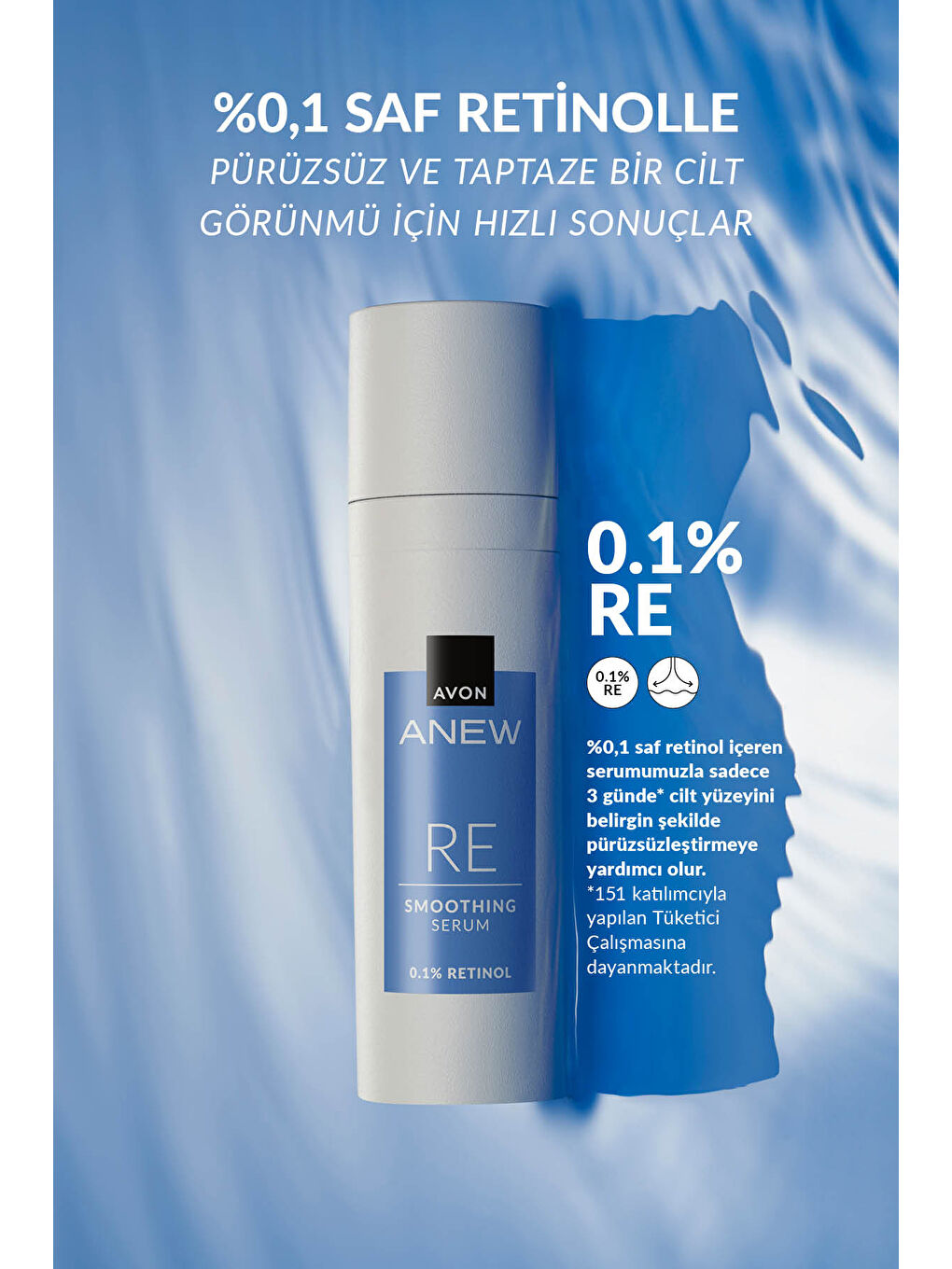 AVON Renksiz Anew RE Pürüzsüz Görünüm Veren Serum 30 Ml. Üçlü Set - 3