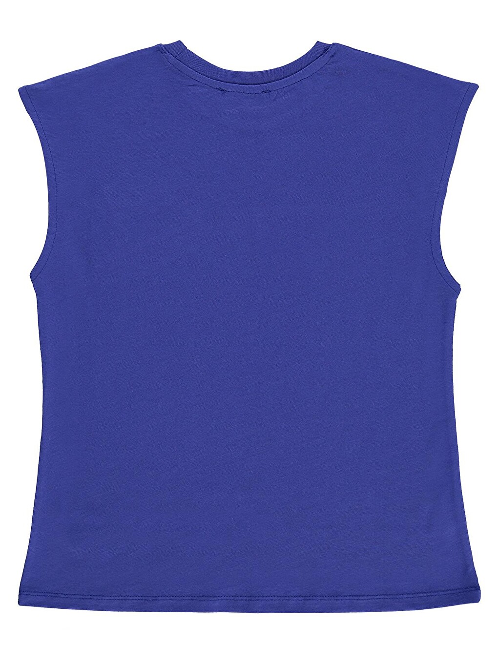 Boys Basic Sıfır Kol 10-13 Yaş Tişört - Mavi-1